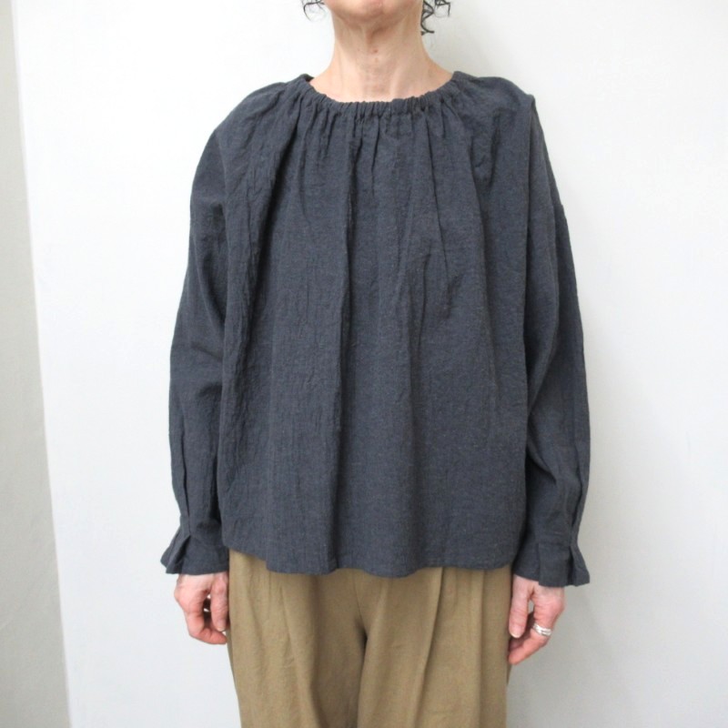 ina 襟切替ゴム2WAYプルオーバー /CH13 【日本製】